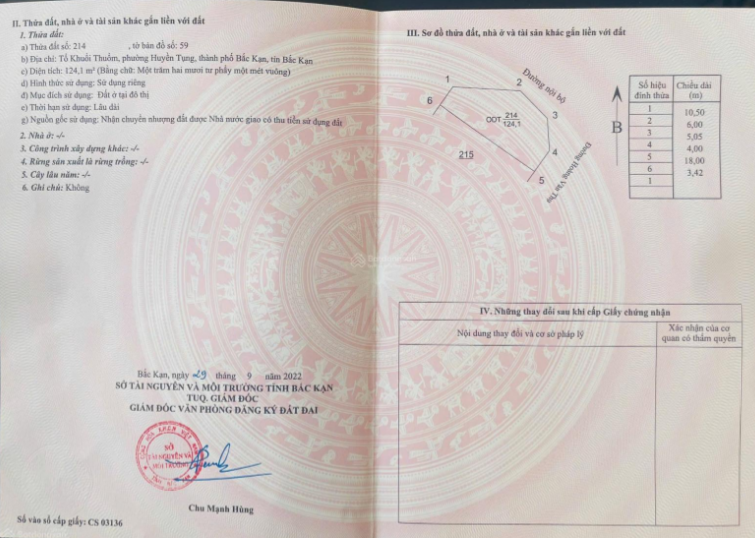 Bán gấp đất nền tại Nguyễn Thị Minh Khai, 3,2 tỷ, 124m2 (Bắc kạn) - Ảnh 1