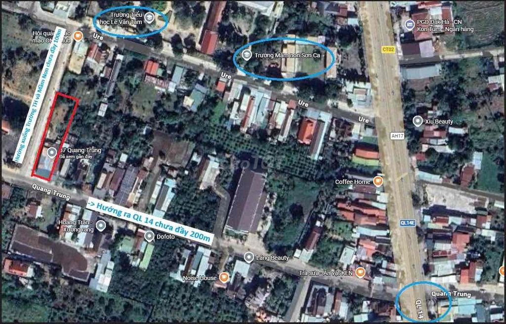 Bán nhà 2 mặt tiền đường Quang Trung, Đắk Hà, 900m², 3 phòng ngủ