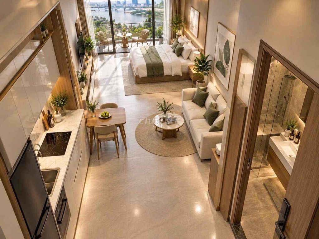 1,9 TỶ CĂN STUDIO SÂN VƯỜN 43,4M2, THOÁNG MÁT| FOURS TOWER ĐÀ NẴNG