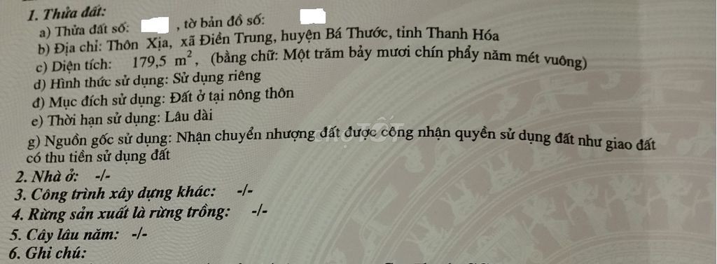 Đất thổ cư đã có sổ đỏ, mặt tiền quốc lộ 217 Huyện Bá Thước-Thanh Hóa - Ảnh 6