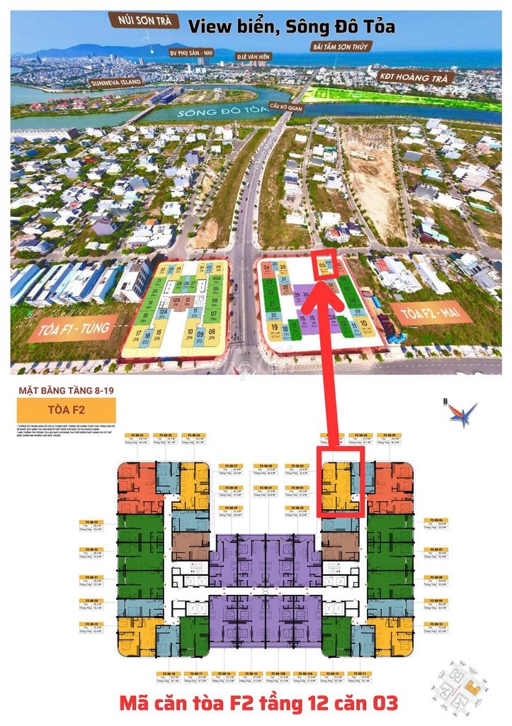 FOURS TOWER CĂN F2-12-3 GIỎ CĐT VIEW BIỂN, SÔNG, THÀNH PHỐ - Ảnh 7