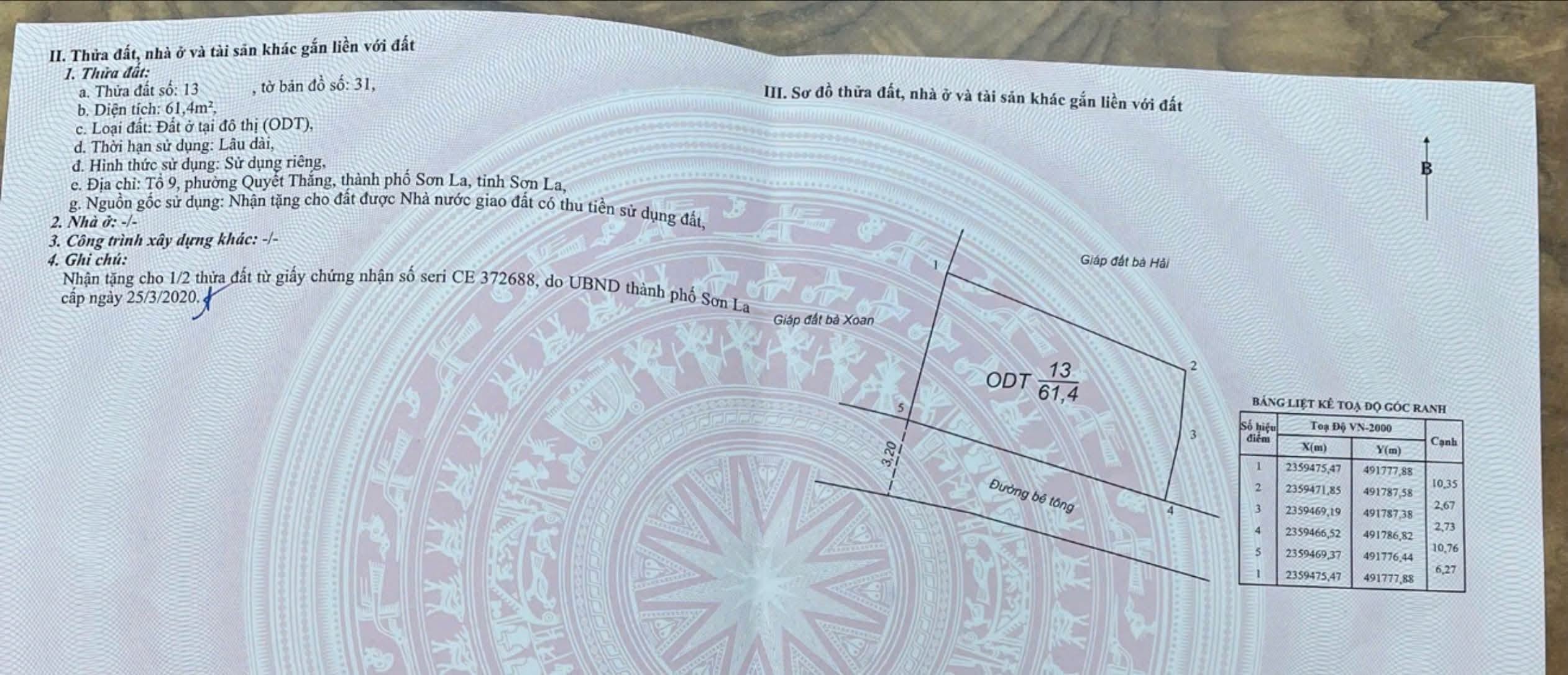 Bán 1 lô đât vuông đẹp Gần cty đô thị, trường Tiểu học Quyết Thắng - Ảnh 2
