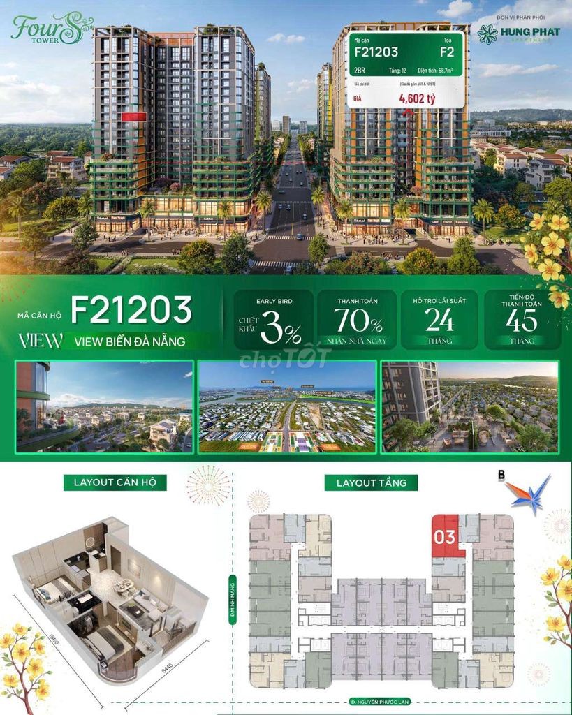 Căn 2PN giá chỉ 3tỷ8 view biển - Ảnh 8
