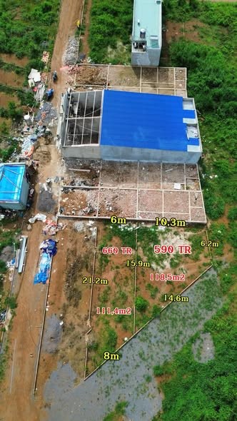 BÁN ĐẤT ẤP 1 SÔNG TRẦU TRẢNG BOM sổ riêng full thổ cư tổng 118m2 - Ảnh 3