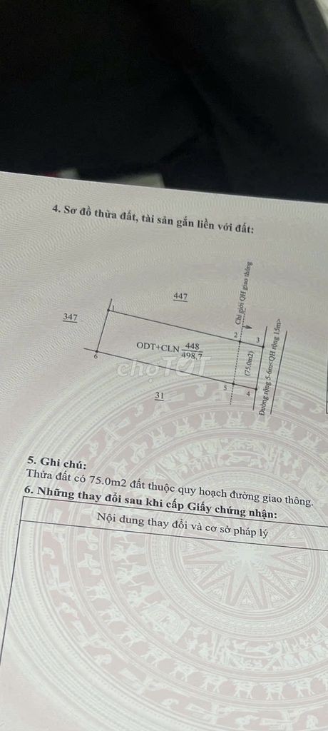 Đất thổ cư thôn 1 đạt lý, nay là phường Tân An, diện tích 12x40 - Ảnh 1