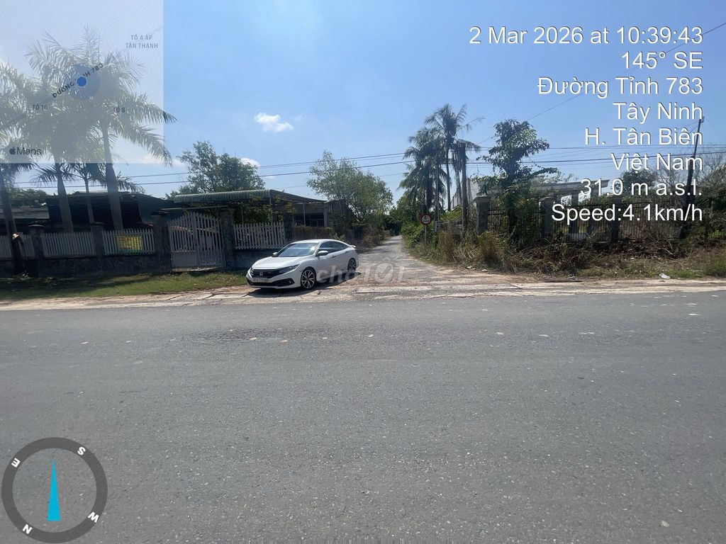 Bán đất mặt tiền Tân Biên, Tây Ninh (Thổ cư 400m2) diện tích 1798,4m2