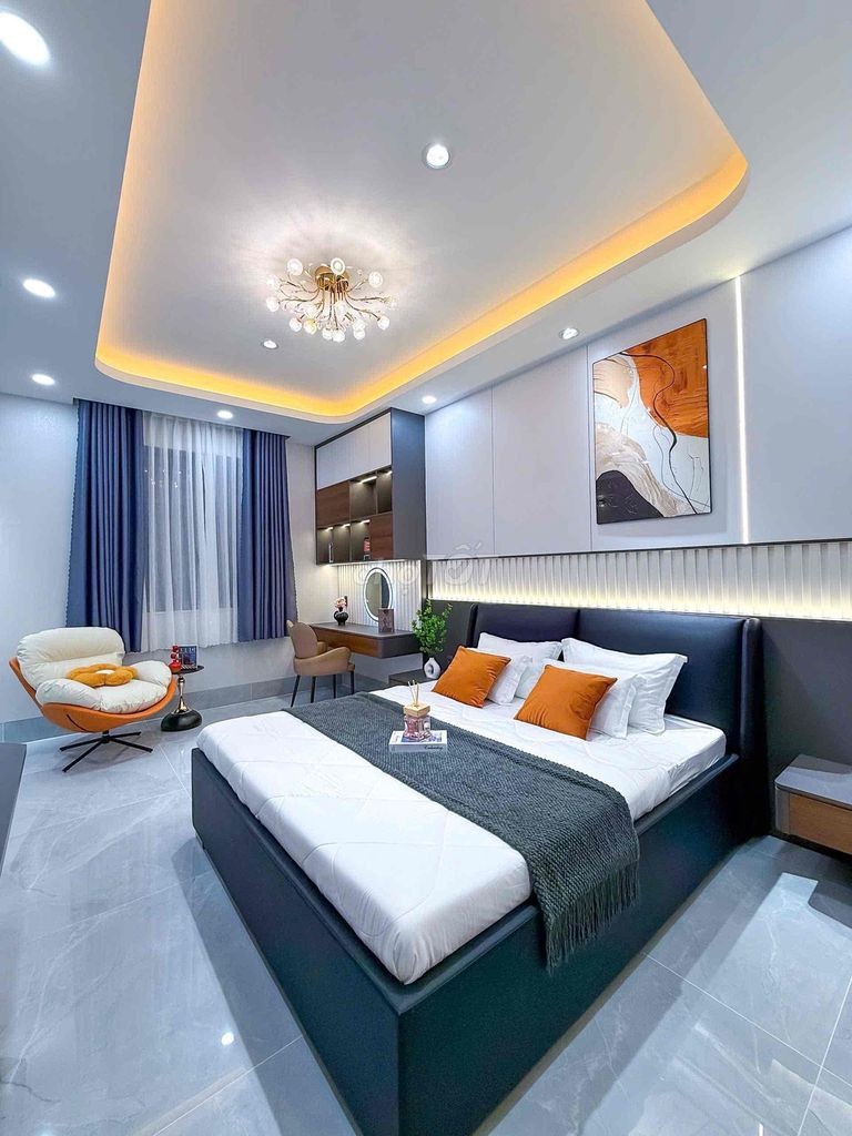 Nhà 2 Lầu có Hẻm hông mới 100% Full nội thất khúc ngoài kdc Hồng Loan - Ảnh 2