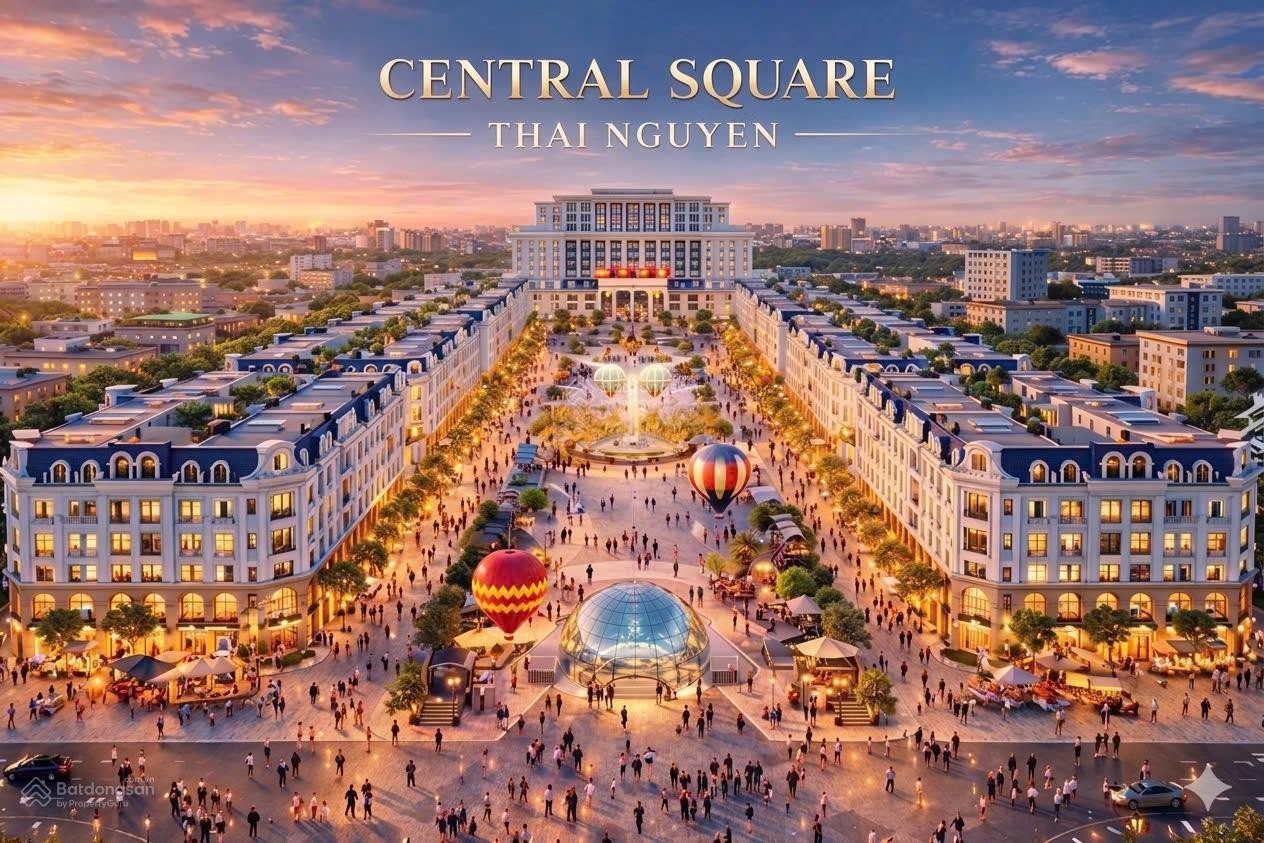 Bán shophouse mặt phố Đội Cấn, Quảng trường Võ Nguyên Giáp, Central Square Thái Nguyên