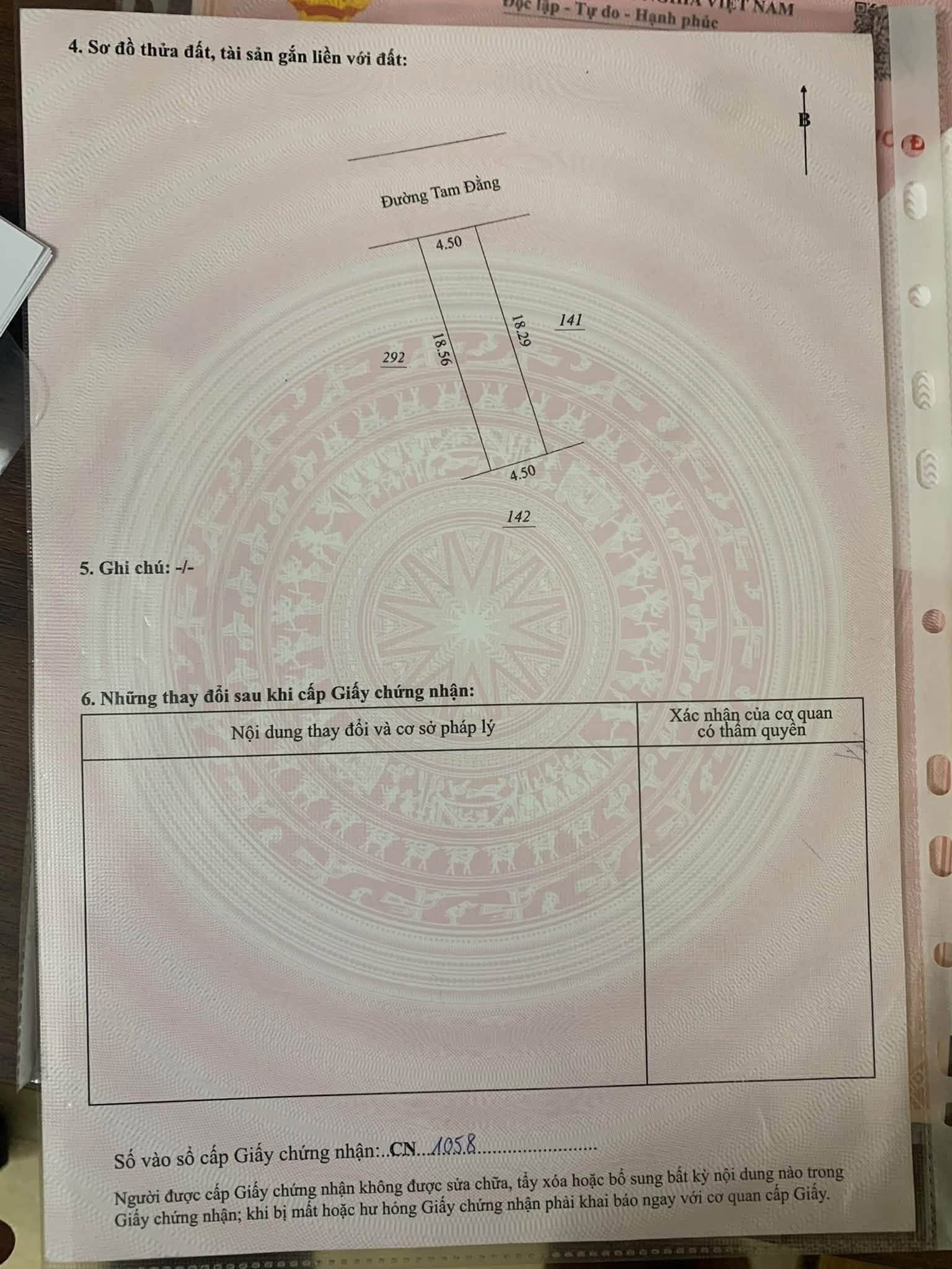 Bán đất mặt đường Tam Đằng - P.Sơn Nam - TP Hưng Yên