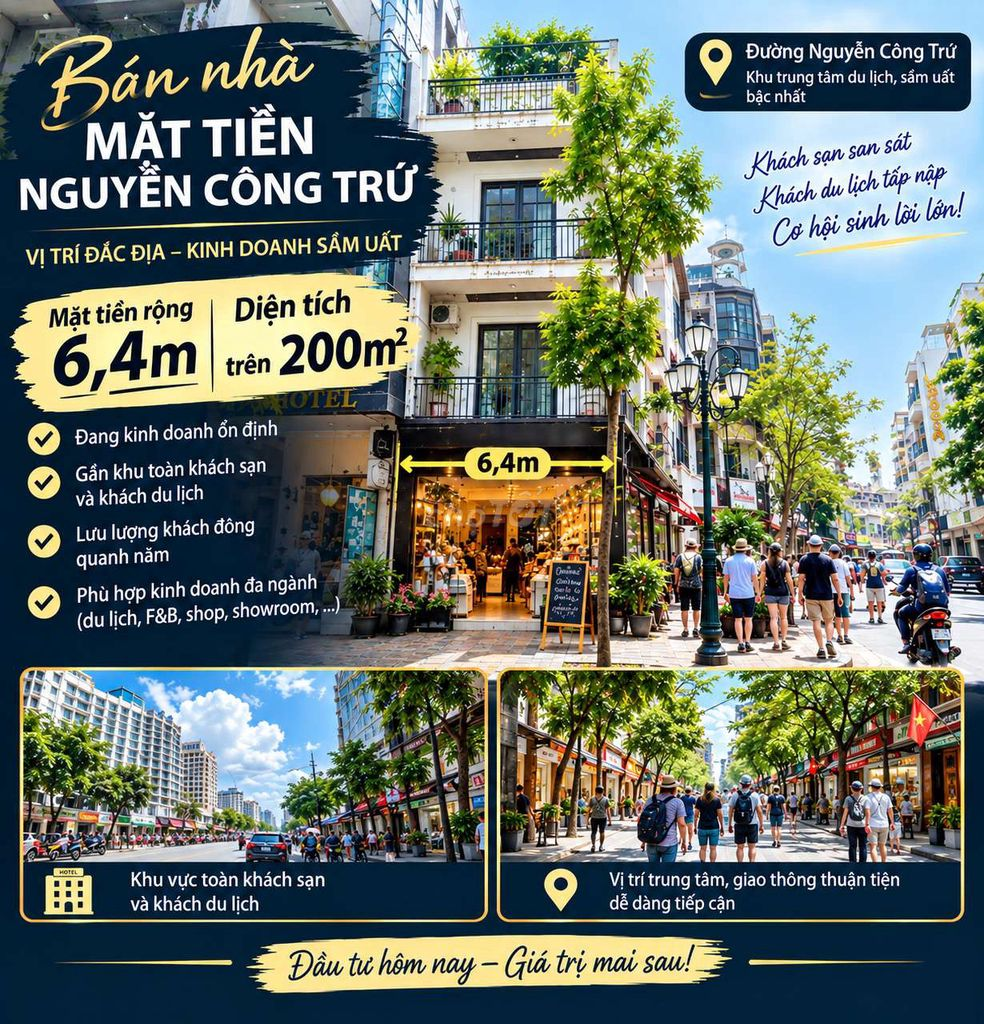 🏡 CHÍNH CHỦ BÁN NHÀ MẶT TIỀN NGUYỄN CÔNG TRỨ – QUỸ ĐẤT TRÊN 200M² - Ảnh 3