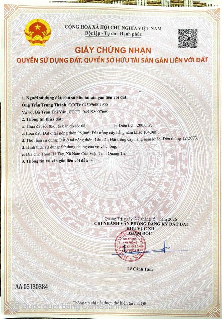 BÁN LÔ ĐẤT 200M2 NGANG 8 NAM CỬA VIỆT - Ảnh 3