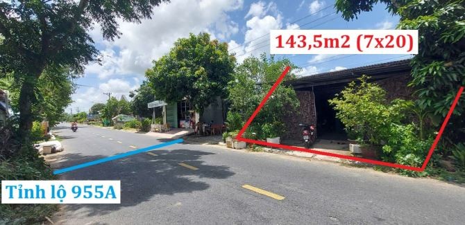 BÁN NHÀ CẤP 4 MẶT TIỀN TỈNH LỘ 955A – 143,5m² – AN PHÚ, AN GIANG