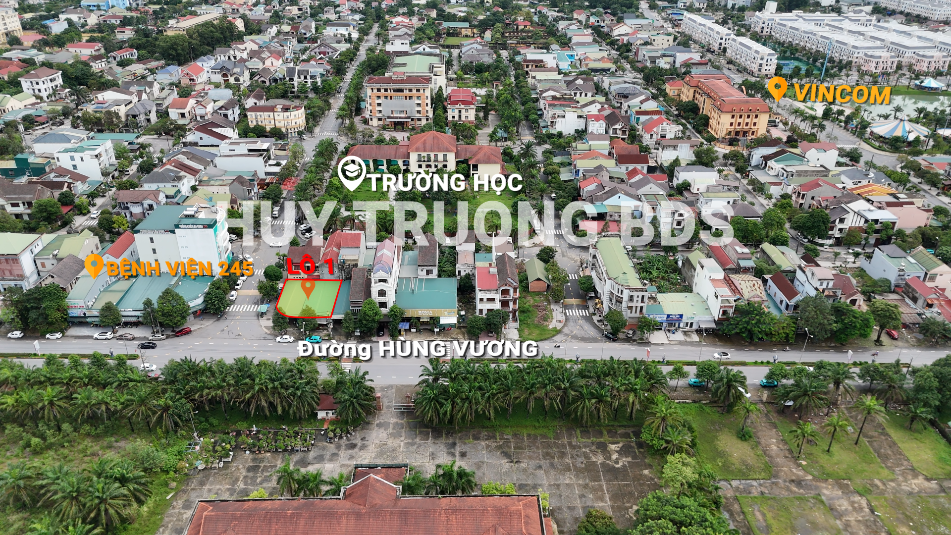 Góc 2 mặt tiền hơn 300m2 đường Hùng Vương cạnh BV 245 - Ảnh 3