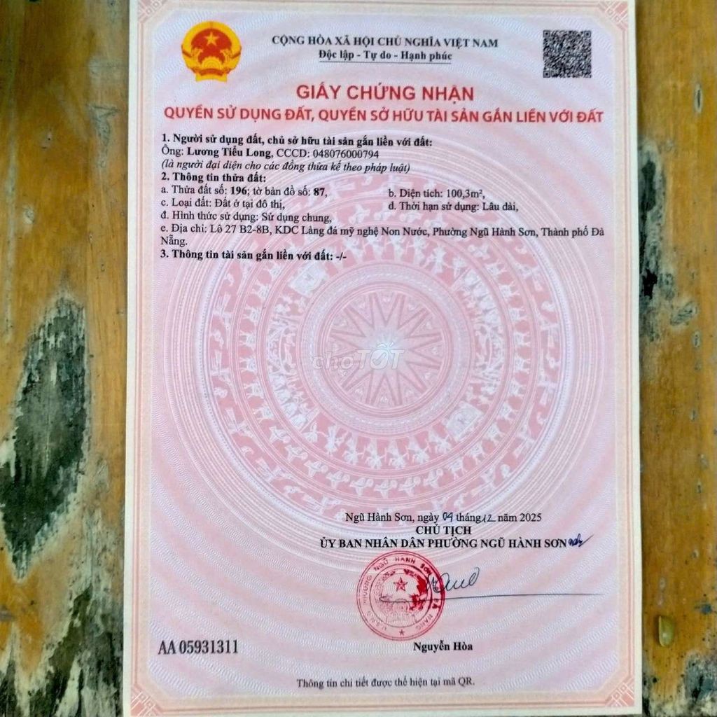 Chính chủ  bán lô đất đường BÙI BỈNH UYÊN - Ảnh 2