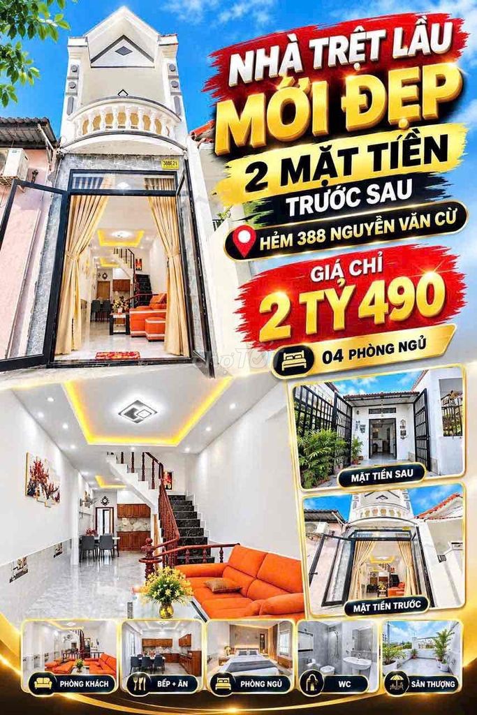 NHÀ TRỆT LẦU 4 PHÒNG NGỦ HẺM LIÊN TỔ 3-4 ĐƯỜNG NGUYỄN VĂN CỪ GẦN ĐH YD - Ảnh 12