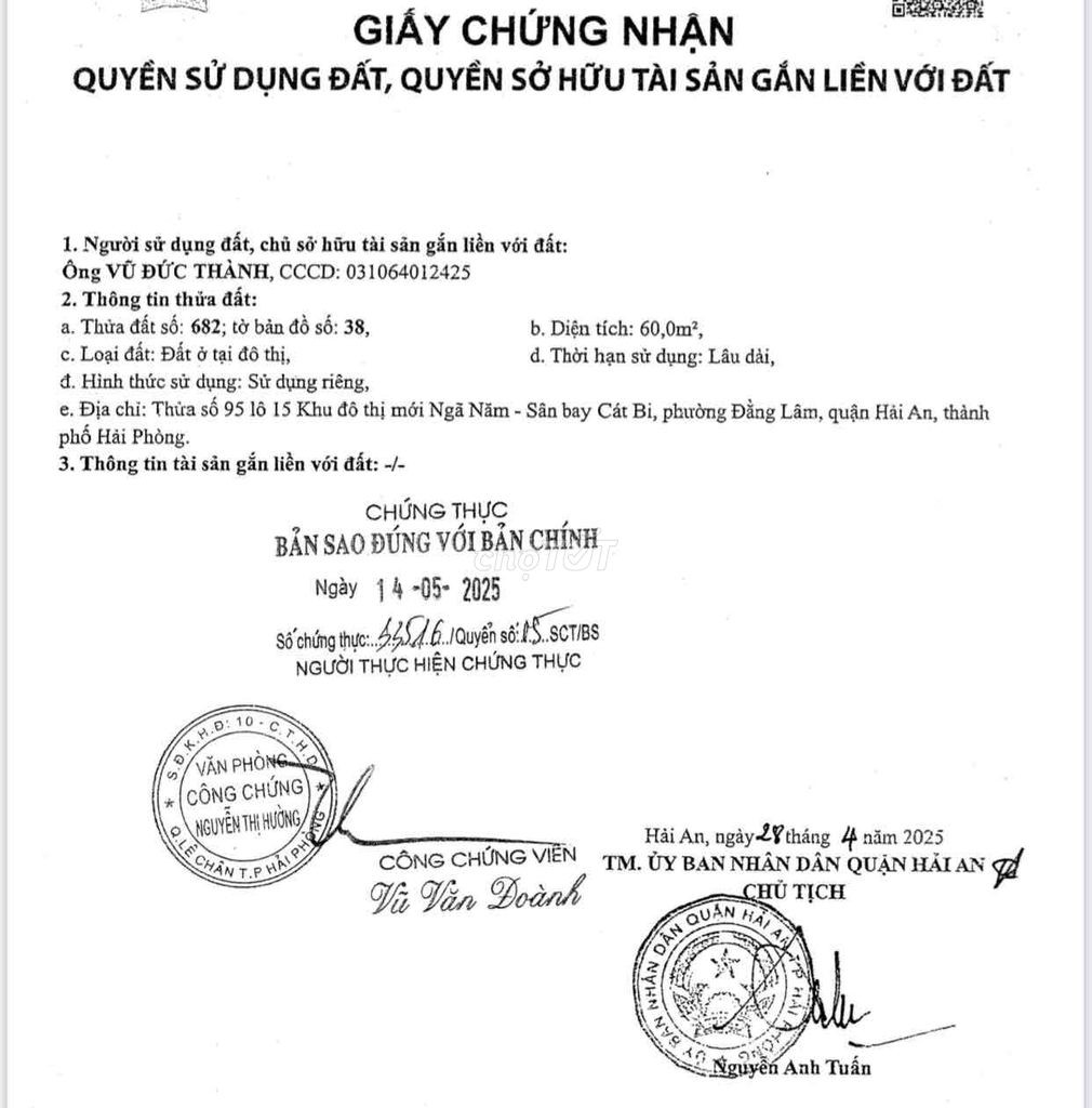 Đất 60m2 ngang 4m MT đường 14m tuyến 2 Lê Hồng Phong 83 triệu /1m2 - Ảnh 4
