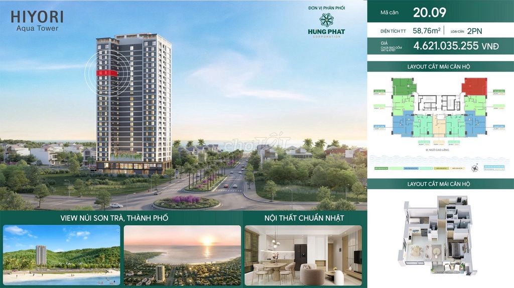 CĂN 2PN NGẮM TRỌN BIỂN + NÚI SƠN TRÀ DỰ ÁN HIYORI CHỈ 4,6 TỶ - Ảnh 3