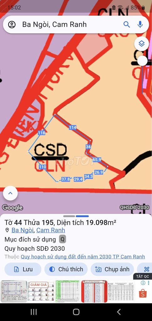 (Cách QL1A 800m-đối diện khu 2 Đô thị Vin)2,2 ha đất CLN P.Ba Ngòi - Ảnh 2