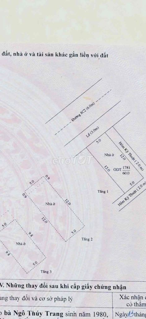 BÁN NHÀ 2 LẦU - CÓ HẺM HÔNG 2M - SỔ HỒNG HOÀN CÔNG - KDC HƯNG PHÚ - Ảnh 1