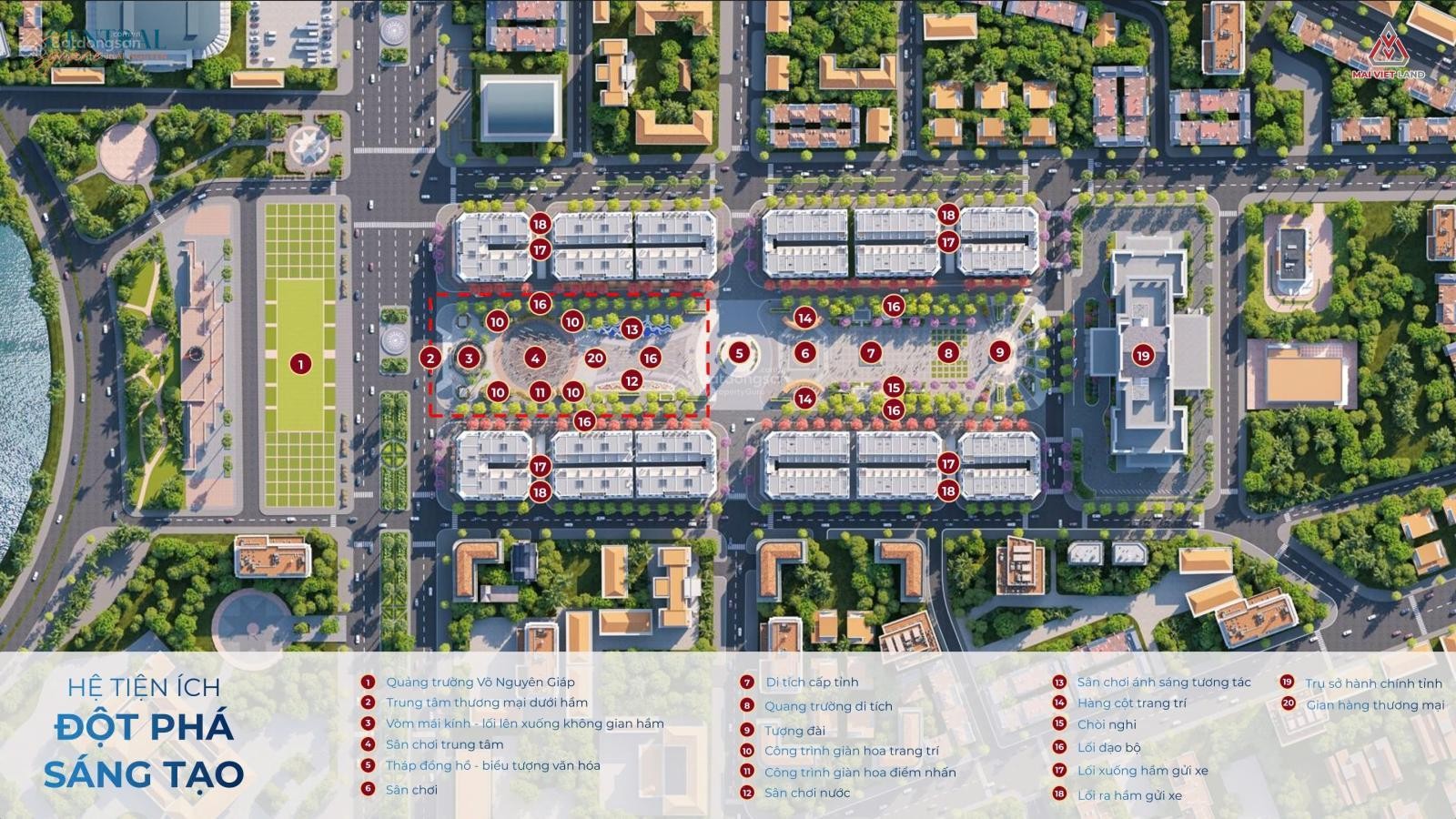 Bán shophouse 150m mặt phố đi bộ đối diện cột đồng hồ - Central Square Thái Nguyên bàn giao 11/2026