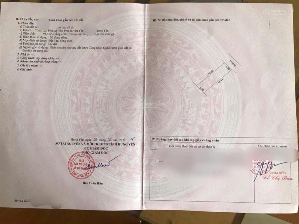 Cơ hội tốt sở hữu lô đất 91m2 tại xã việt yên (yên mỹ cũ), hưng yên - Ảnh 1