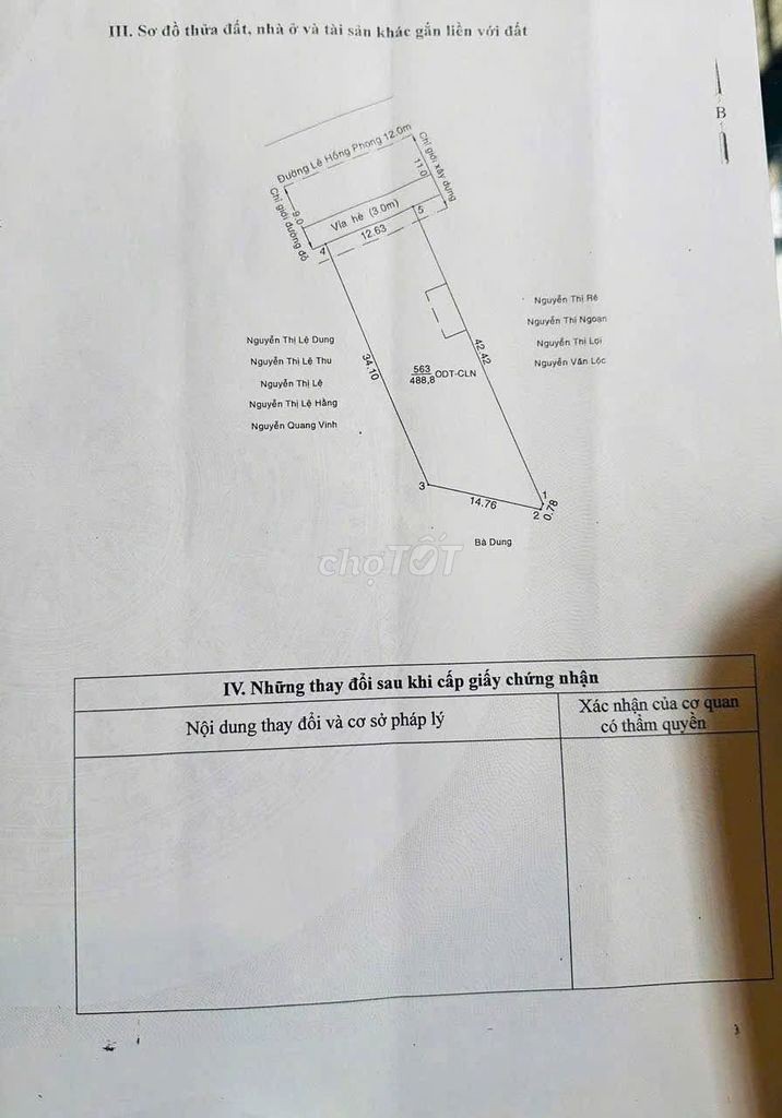 Bán đất mặt tiền Lê Hồng Phong, Phú Thọ, 488.8m2 - Ảnh 3