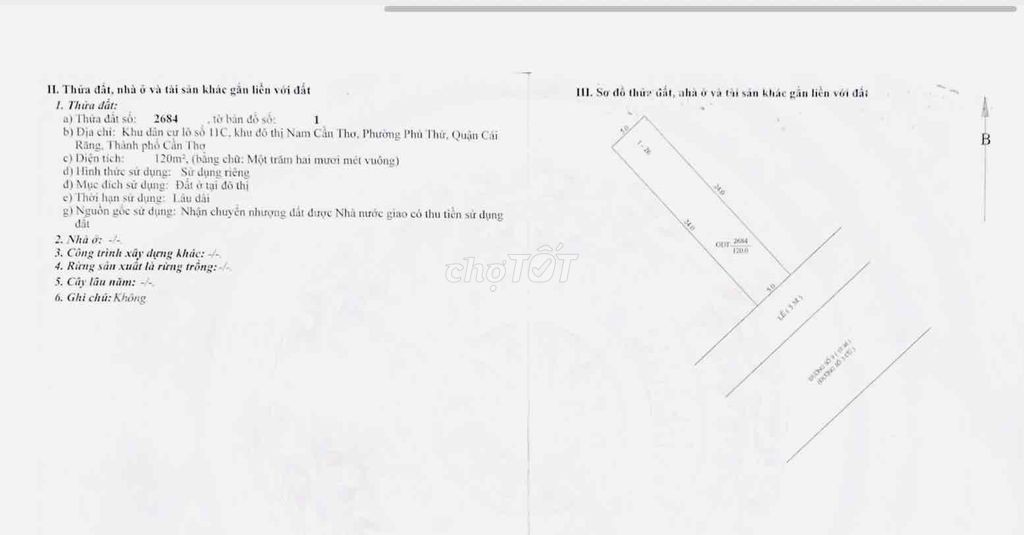 🏠Bán nhà trệt (120 m²) KDC Nông Thổ Sản, P. Hưng Phú (Q. Cái Răng cũ) - Ảnh 3
