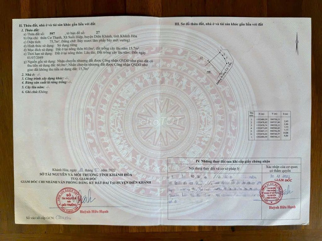 Bán đất thổ cư Suối Hiệp
