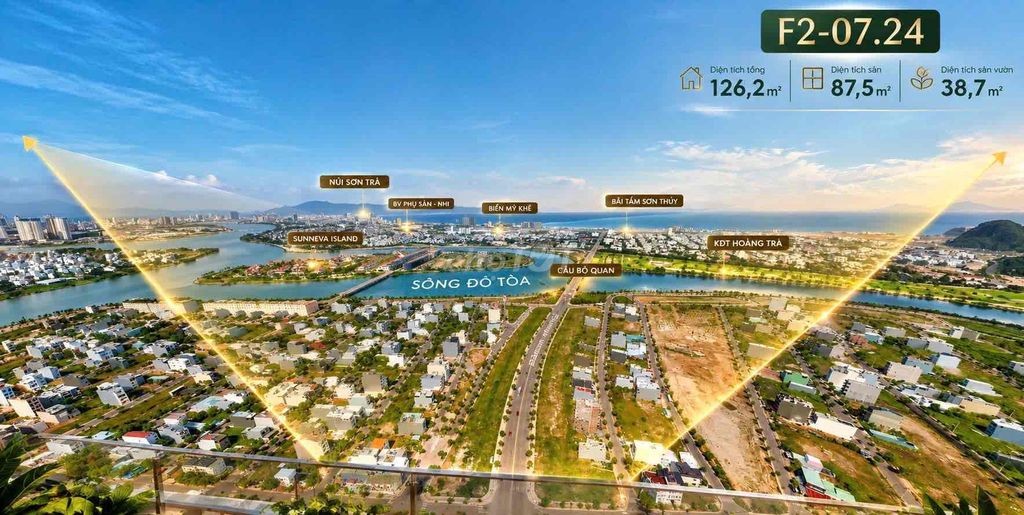 Độc quyền căn 3 Phòng ngủ sân vườn dự án FourS Tower Đà Nẵng view Sông - Ảnh 1