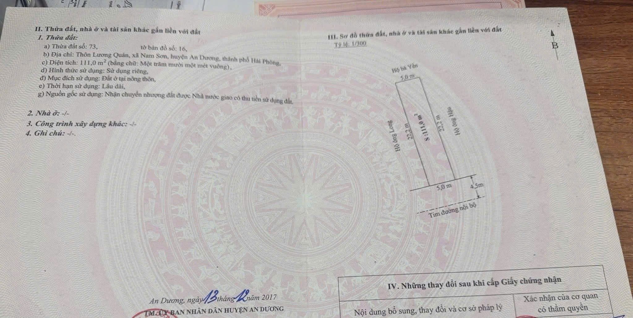 BÁN NHÀ ĐẸP LƯƠNG QUÁN – NAM SƠN – AN DƯƠNG NHÀ 5 TẦNG – 5 PHÒNG NGỦ – GIÁ 4,3 TỶ