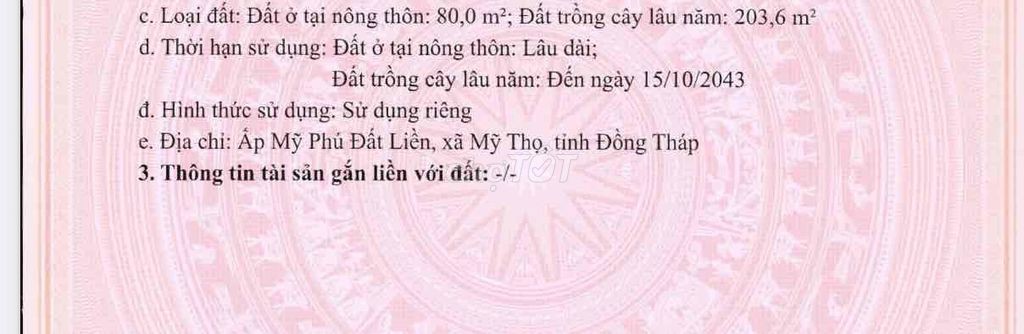 Bán đất nền Ấp Mỹ Phú Đất Liền - Ảnh 3