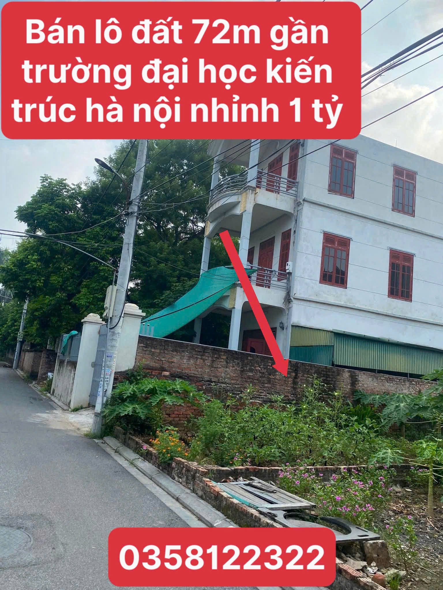Bán Đất 72m2 có sẵn 72 m2 thổ cư giá 1 tỷ tại Đường Hàm Nghi Phường Xuân Hoà Thị xã Phúc Yên Vĩnh Phúc - Ảnh 1