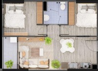 Cho thuê căn hộ chung cư Yên Bình Complex Thái Nguyên - Căn hộ 2PN giá thuê chỉ 5tr/tháng Full NT