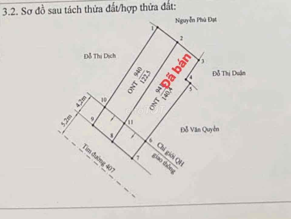 4KT122.5 🔥 MẶT ĐƯỜNG 407 CẨM HOÀN – THANH SƠN | 122,5M² – GIÁ 23TR/M²