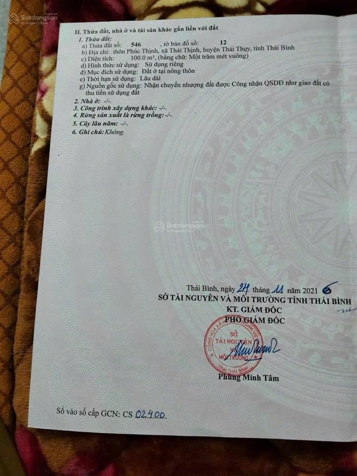Lô đất thái thịnh thái thụy thái bình đường ô tô tránh nhau gần ủy ban trường học vài - Ảnh 2
