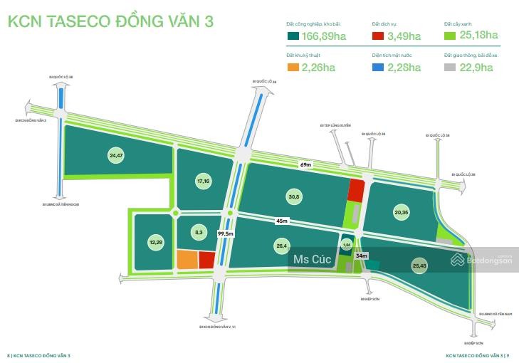 Bán đất xây nhà máy kcn taseco đồng văn 3 duy tiên, hà nam - Ảnh 1