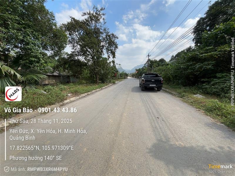 CHÍNH CHỦ CẦN BÁN NHANH LÔ ĐẤT MẶT TIỀN YÊN ĐỨC YÊN HÓA, MINH HÓA, QUẢNG BÌNH.