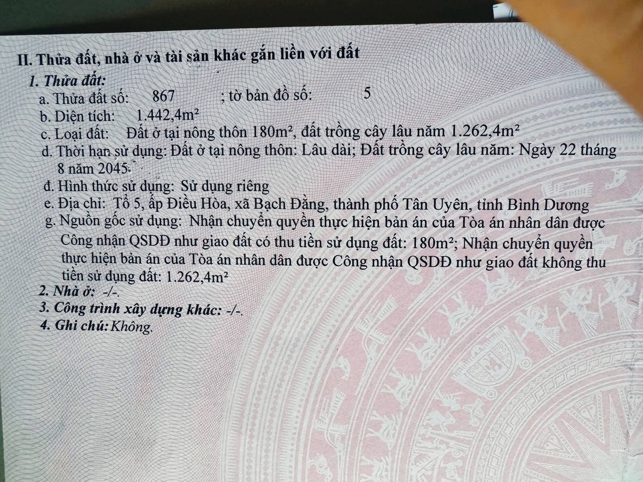 Bán Đất Tân Uyên 2 Mặt Tiền Ngang 45 Dài 30 Bạch Đằng 1.442,4m², Đường trước rộng 28m 0922222590 - Ảnh 4