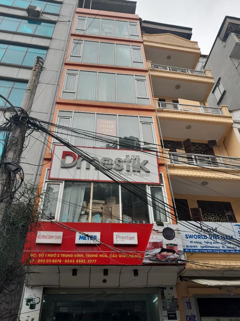 Cho thuê nhà ngõ 2 Trung Kính, Dt 50m2 x 5,5 tầng, đường rộng để ô tô - Ảnh 1
