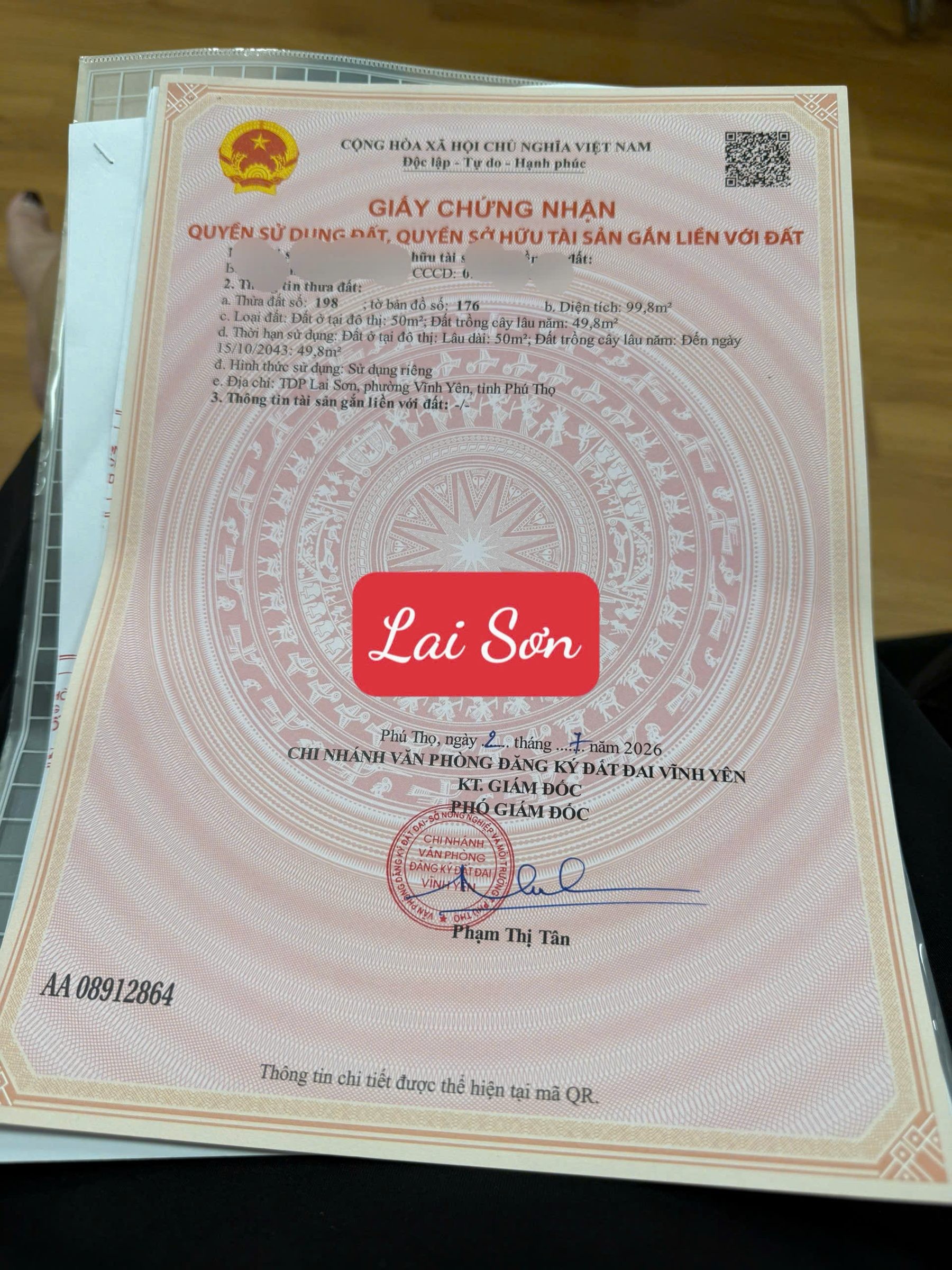 Bán đất trục chính kinh doanh đỉnh Lai Sơn, Đồng Tâm DT 100m2 MT 5m sổ đỏ chính chủ giá chỉ 2,25 tỷ - Ảnh 2