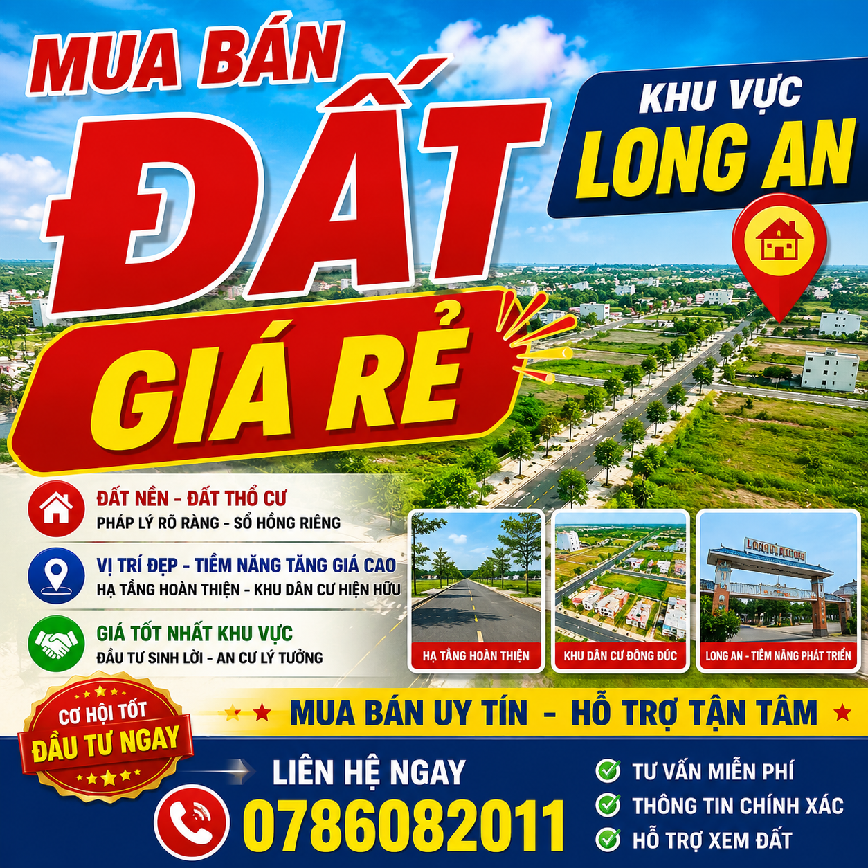 🏡 ĐẤT THỔ CƯ KẾT HỢP VƯỜN VIEW KÊNH – THẠNH HÒA, BẾN LỨC 📐 Diện tích: 500m²/lô, gồm 120m² đất thổ cư. - Ảnh 1