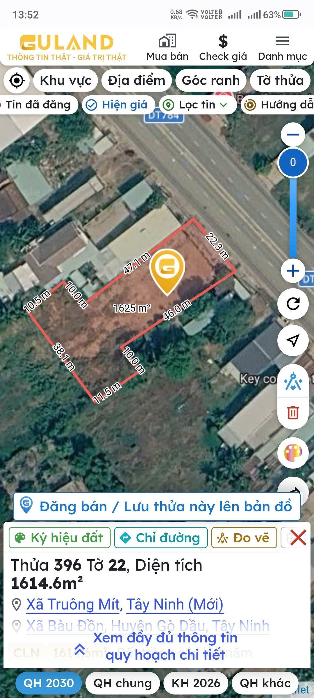 Bán Đất 1614.6m2 có sẵn 200 m2 thổ cư giá 16 tỷ tại 784 Xã Bàu Đồn Huyện Gò Dầu Tây Ninh - Ảnh 6
