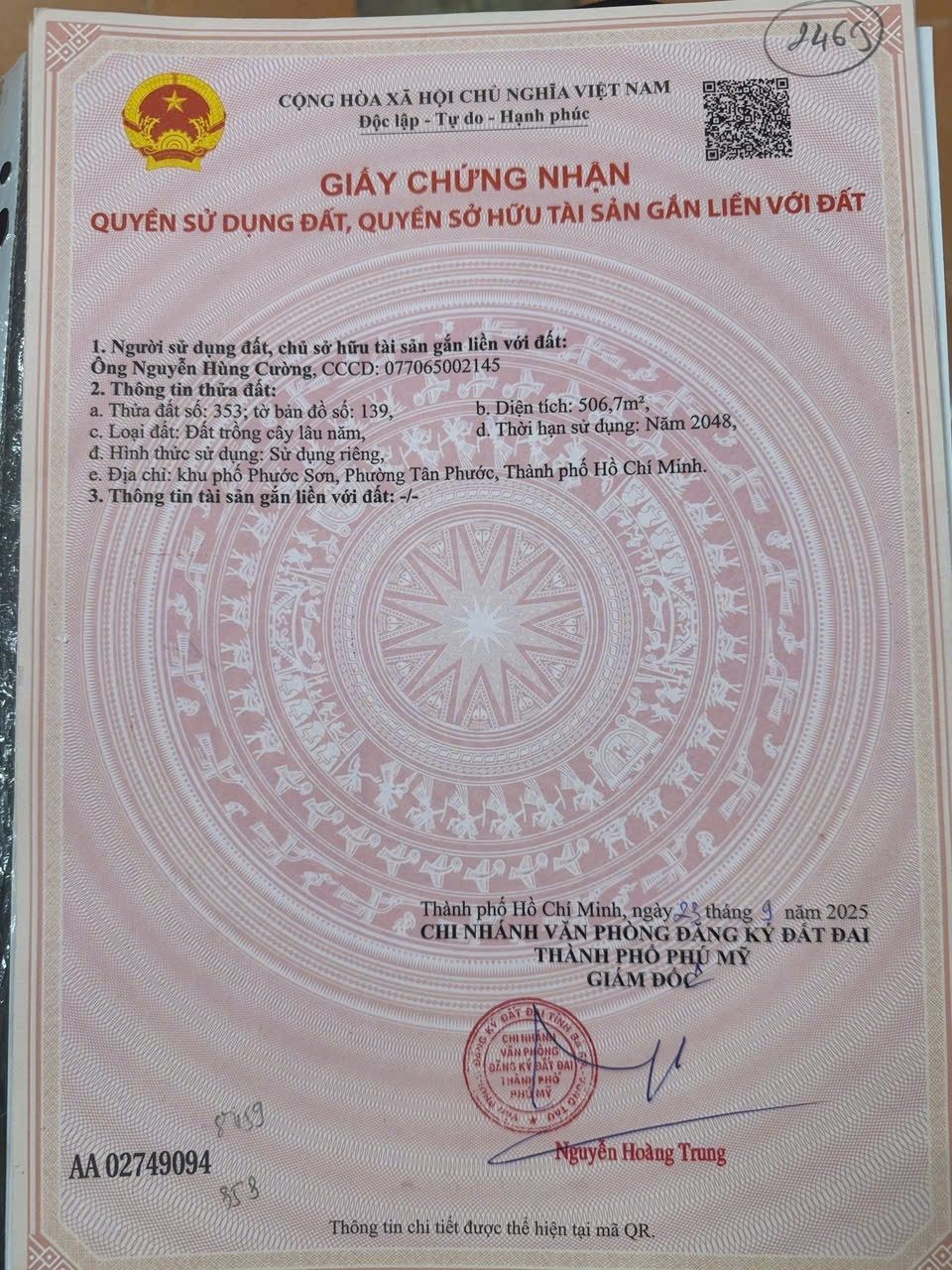 Bán Đất 506.7m2 có sẵn 120 m2 thổ cư giá 3.85 tỷ tại Đường Hùng Vương - Chọn - Phường Tân Phước TP. Hồ Chí Minh - Ảnh 4