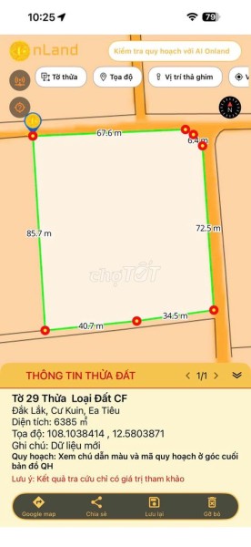 mặt tiền đường nhựa Buôn Triết Cư Kuin 3,9 tỷ